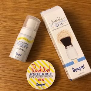Set of 3 NIB sealed SPF Supergoop products.